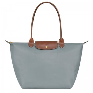 Steel Grey Women's Longchamp Le Pliage Original L Tote Bag | 3056-UVCNI