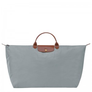 Steel Grey Women's Longchamp Le Pliage Original M Travel Bags | 0849-URXIQ