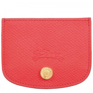 Strawberry Red Men's Longchamp Épure Cardholders | 5084-MPVEJ