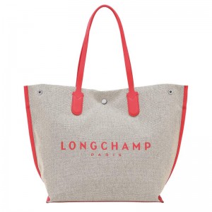 Strawberry Red Women's Longchamp Essential L Tote Bag | 7328-VHACX