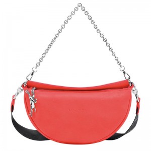 Strawberry Red Women's Longchamp Smile S Crossbody Bags | 8037-AZWLD