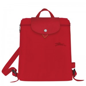 Tomato Red Women's Longchamp Le Pliage Green M Backpacks | 9074-AYSWU