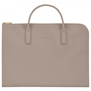 Turtledove Grey Men's Longchamp Le Foulonné S Briefcase | 3946-ULVIO