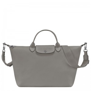 Turtledove Grey Men's Longchamp Le Pliage Xtra L Handbags | 1054-RWOCY