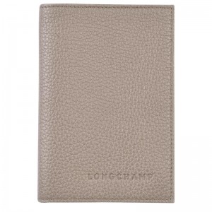 Turtledove Grey Women's Longchamp Le Foulonné Passport cover Passport Bag | 6537-PMKZN