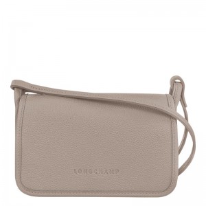 Turtledove Grey Women's Longchamp Le Foulonné XS Clutch Purse | 0578-GQXFS