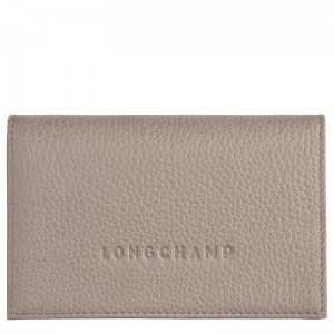 Turtledove Grey Women's Longchamp Le Foulonné Cardholders | 0297-OWURP