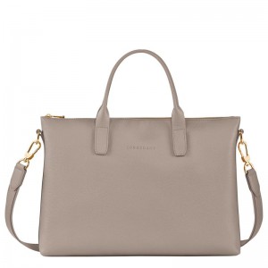 Turtledove Grey Women's Longchamp Le Foulonné S Briefcase | 6741-QHRPN