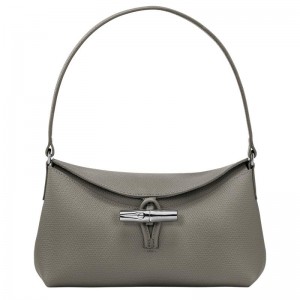 Turtledove Grey Women's Longchamp Roseau S Hobo Bags | 9108-ZOMTQ