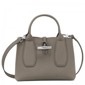 Turtledove Grey Women's Longchamp Roseau S Handbags | 0467-YJQFB