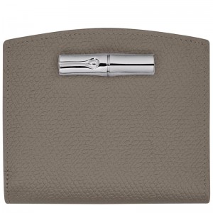 Turtledove Grey Women's Longchamp Roseau Wallets | 7632-XHRTJ