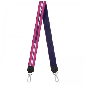 Violet Purple Men's Longchamp Rayures Shoulder Straps | 4650-JFGXH