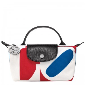 White Men's Longchamp x Robert Indiana Pouches | 4732-BNVSI