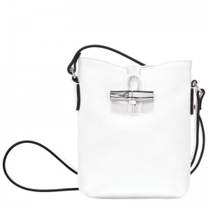 White Women's Longchamp Roseau XS Crossbody Bags | 8103-WTSMC