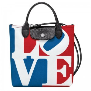 White Women's Longchamp x Robert Indiana XS Crossbody Bags | 1734-CULJQ