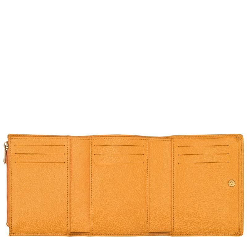 Apricot Orange Men's Longchamp Le Foulonné Wallets | 9580-OJUYI