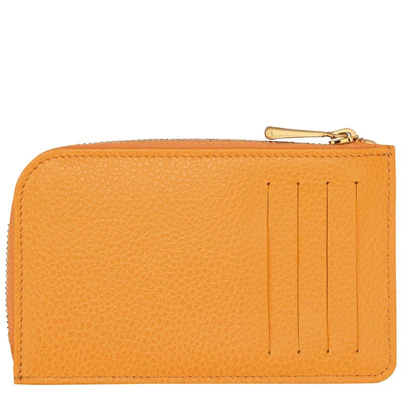 Apricot Orange Men's Longchamp Le Foulonné Cardholders | 6537-YMUEG