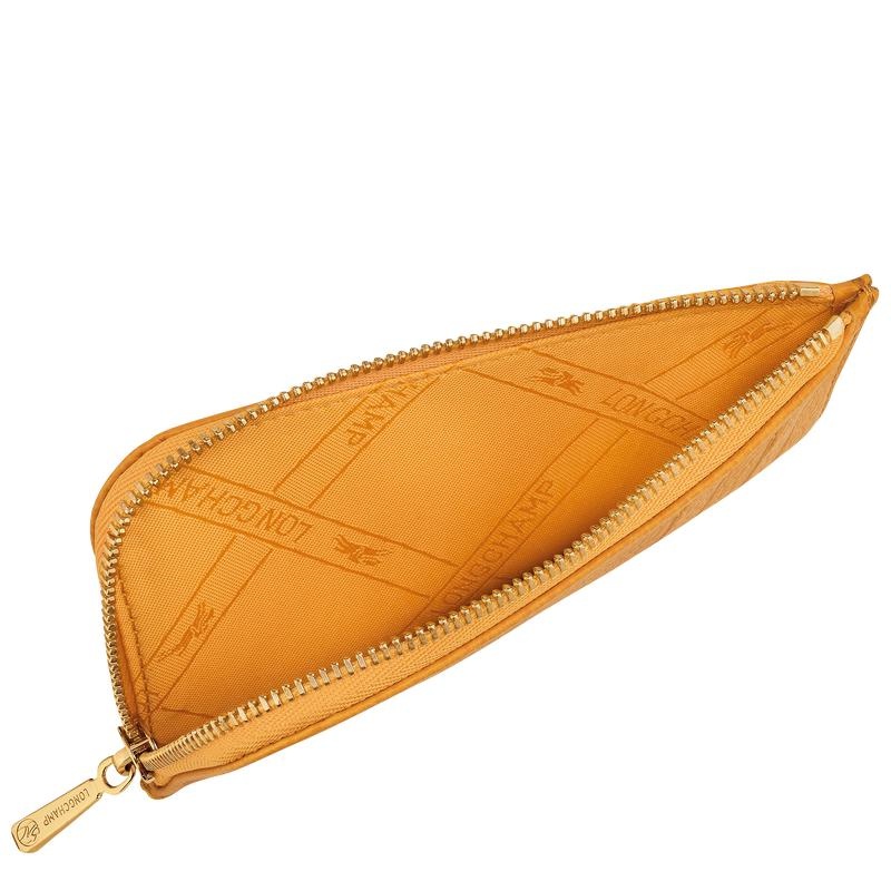 Apricot Orange Men's Longchamp Le Foulonné Cardholders | 6537-YMUEG