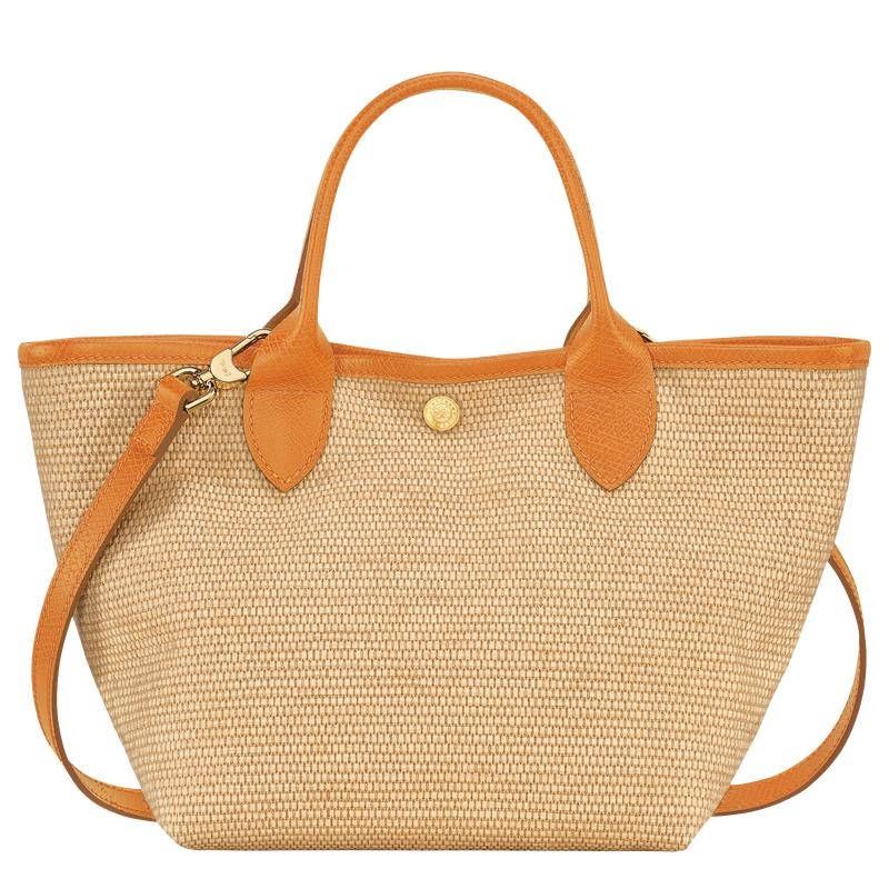 Apricot Orange Women's Longchamp Le Panier Pliage S Basket Bag | 0286-SLFTC