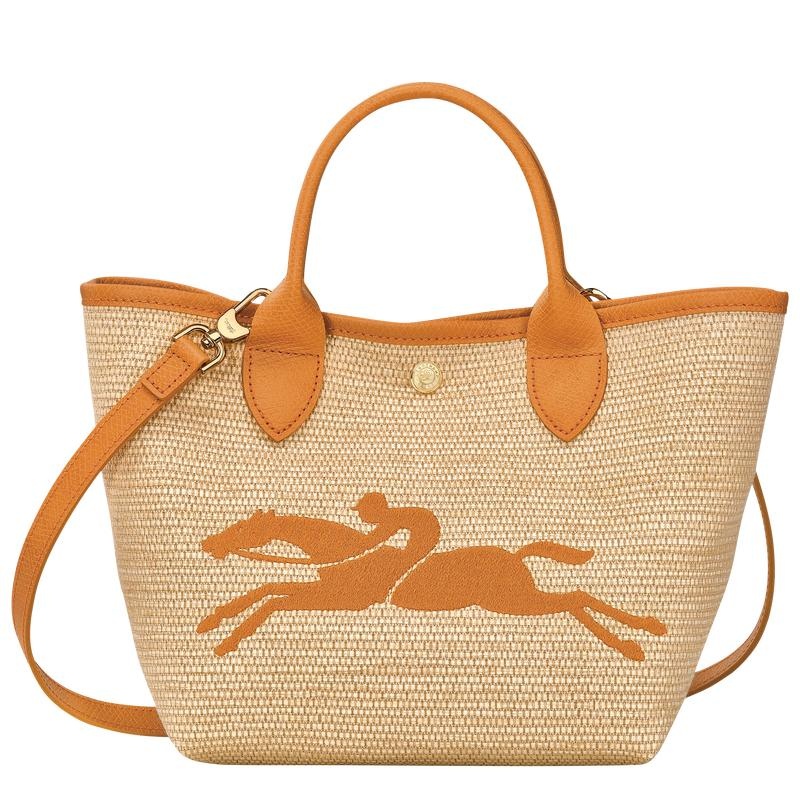 Apricot Orange Women\'s Longchamp Le Panier Pliage S Basket Bag | 0286-SLFTC