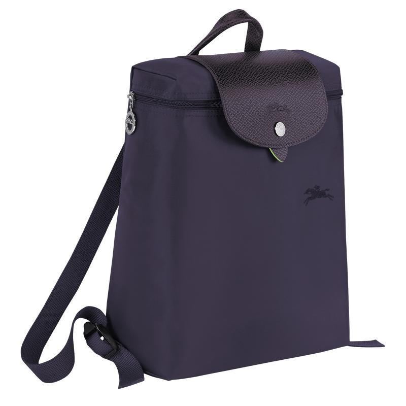 Bilberry Purple Men's Longchamp Le Pliage Green M Backpacks | 7354-EFZNJ