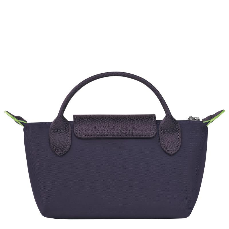 Bilberry Purple Women's Longchamp Le Pliage Green with handle Pouches | 9367-OFTCW