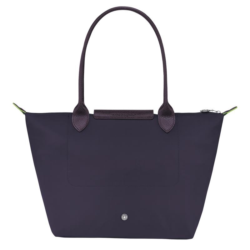 Bilberry Purple Women's Longchamp Le Pliage Green M Tote Bag | 9348-QNJEK