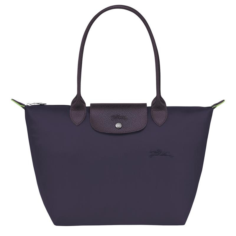 Bilberry Purple Women\'s Longchamp Le Pliage Green M Tote Bag | 9348-QNJEK