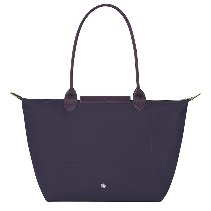 Bilberry Purple Women's Longchamp Le Pliage Green L Tote Bag | 9178-SXFRA