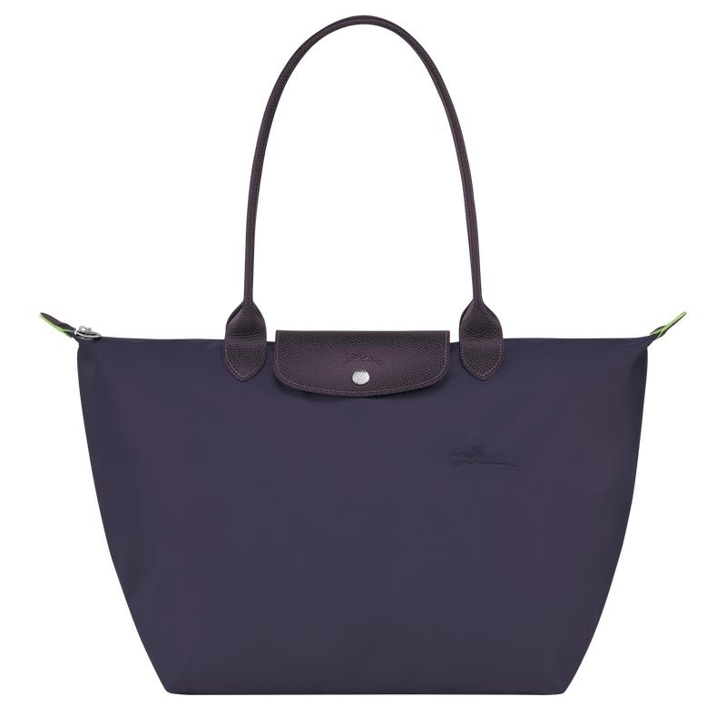 Bilberry Purple Women\'s Longchamp Le Pliage Green L Tote Bag | 9178-SXFRA