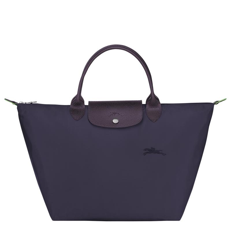 Bilberry Purple Women\'s Longchamp Le Pliage Green M Handbags | 5270-OVLWE