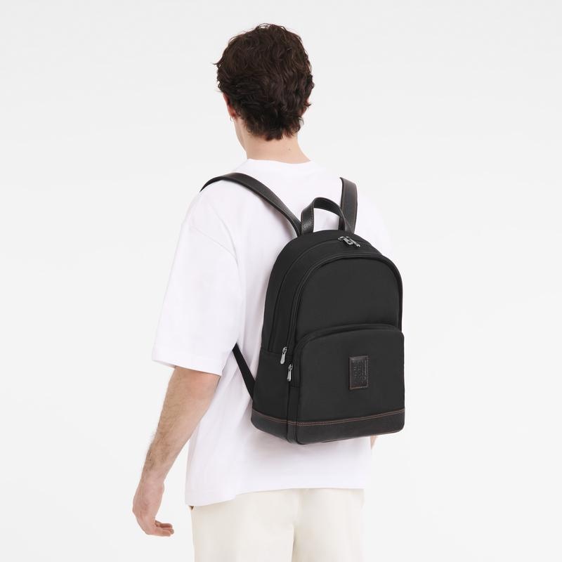 Black Men's Longchamp Boxford Backpacks | 1452-NZKPX