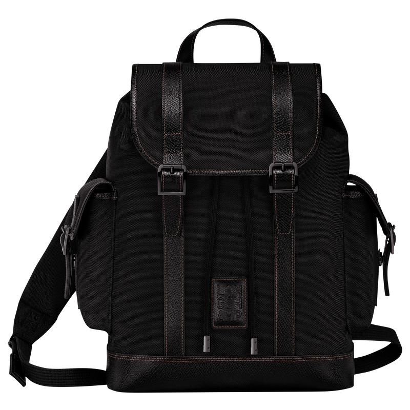 Black Men\'s Longchamp Boxford Backpacks | 0197-DQONU