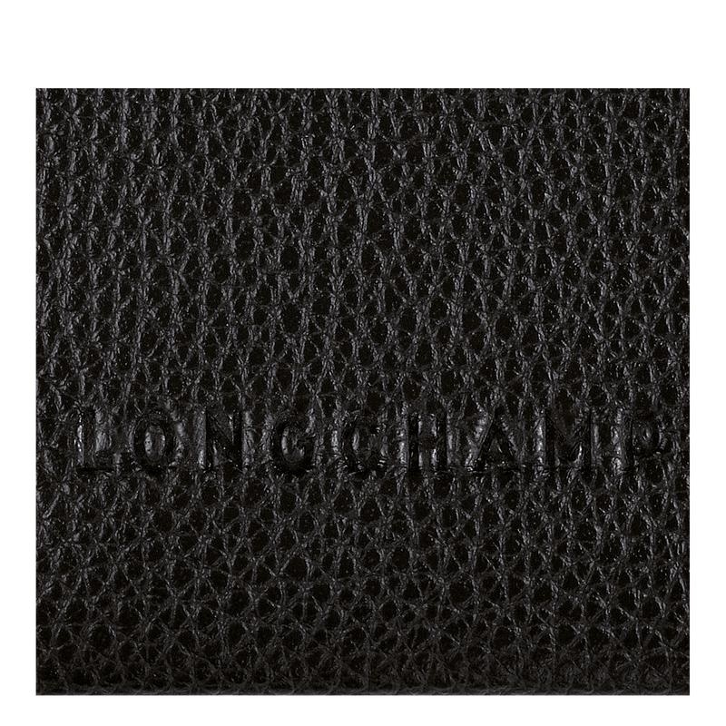 Black Men's Longchamp Le Foulonné Cardholders | 6831-MVRAT