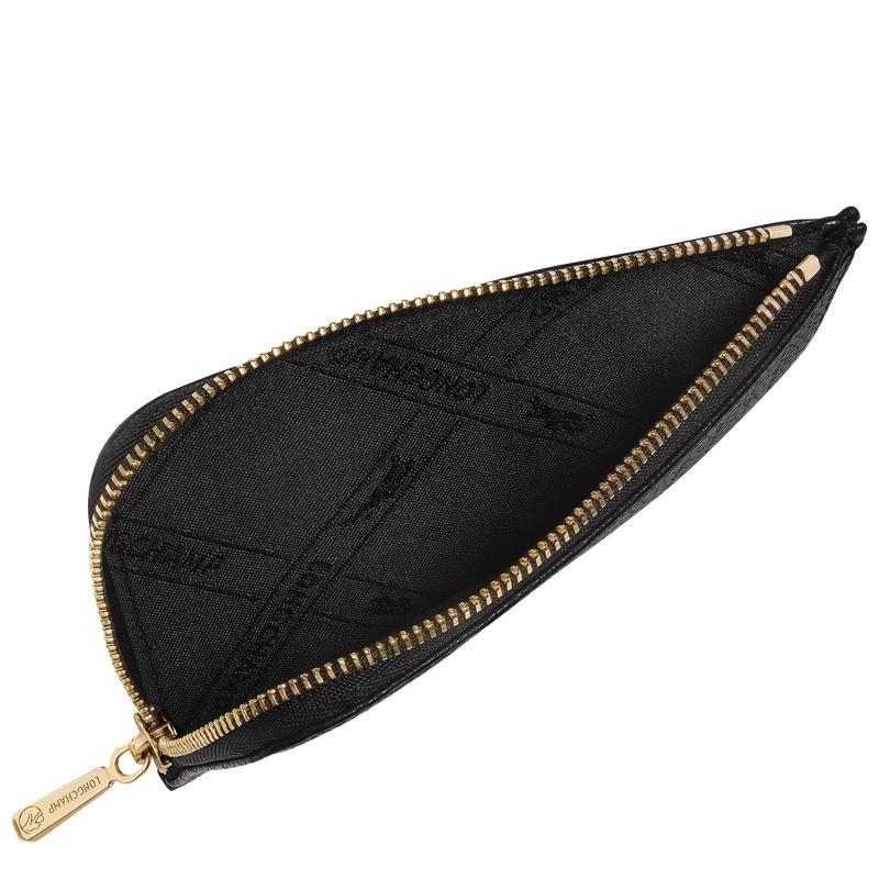 Black Men's Longchamp Le Foulonné Cardholders | 5634-VRHXJ