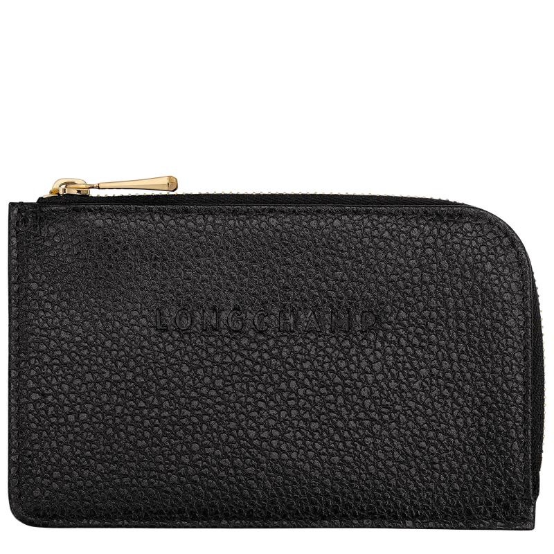 Black Men\'s Longchamp Le Foulonné Cardholders | 5634-VRHXJ