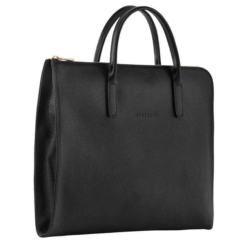 Black Men's Longchamp Le Foulonné S Briefcase | 3056-GKVRY