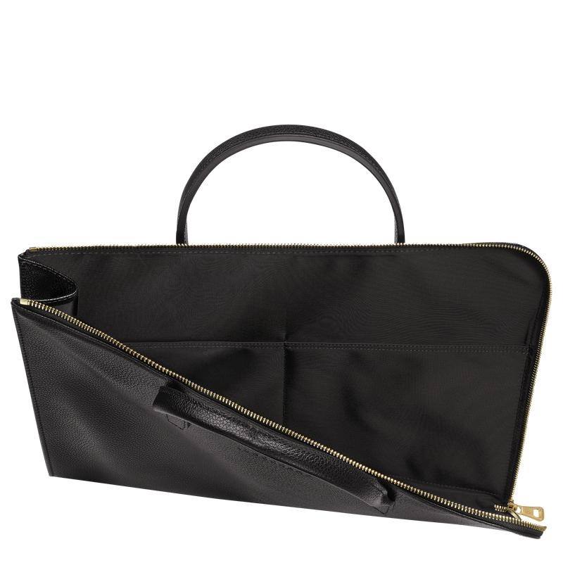 Black Men's Longchamp Le Foulonné S Briefcase | 3056-GKVRY