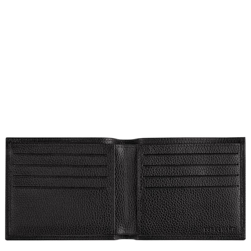 Black Men's Longchamp Le Foulonné Wallets | 0368-BCHIL