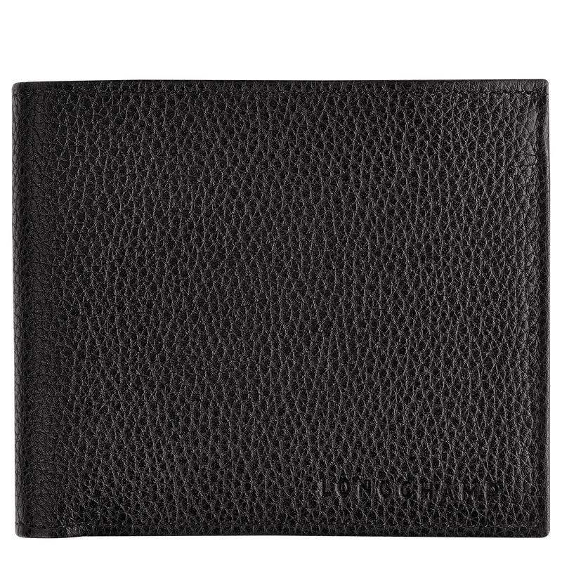 Black Men\'s Longchamp Le Foulonné Wallets | 0368-BCHIL