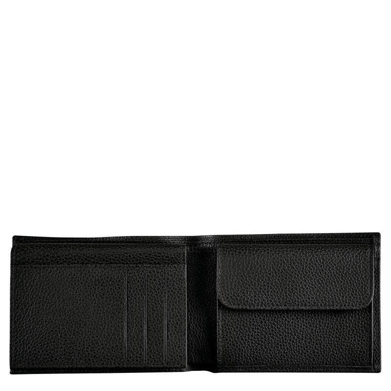 Black Men's Longchamp Le Foulonné Wallets | 7685-XGWLR