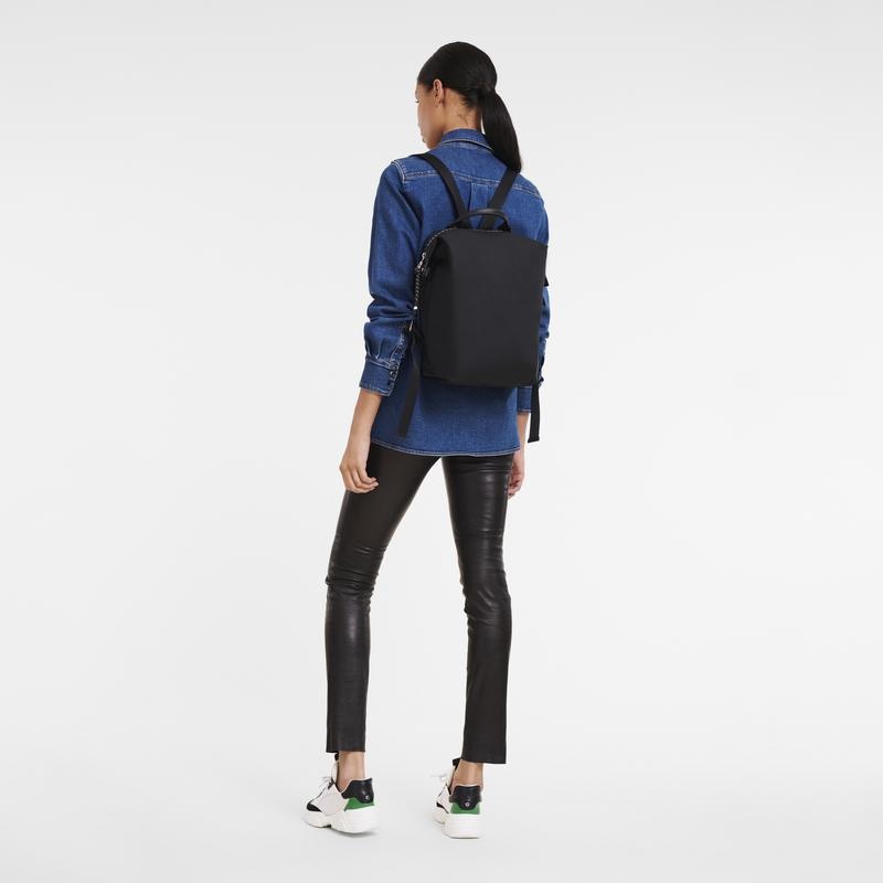 Black Men's Longchamp Le Pliage Energy L Backpacks | 2809-KRJYC