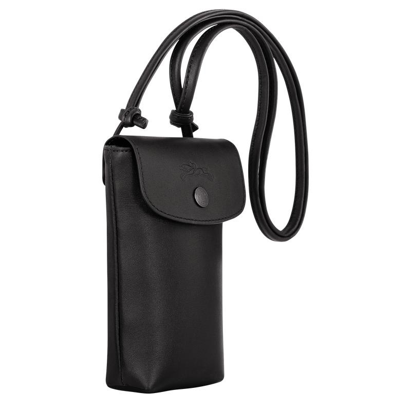 Black Men's Longchamp Le Pliage Xtra with leather lace Phone Case | 3462-YUNZH