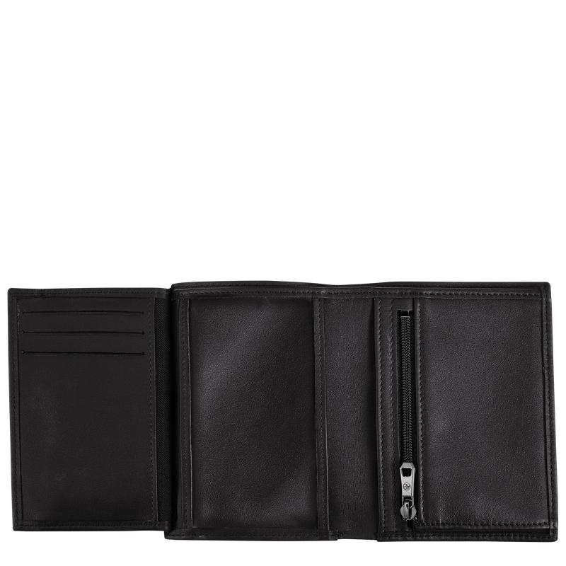 Black Men's Longchamp sur Seine Wallets | 7426-JLIQV