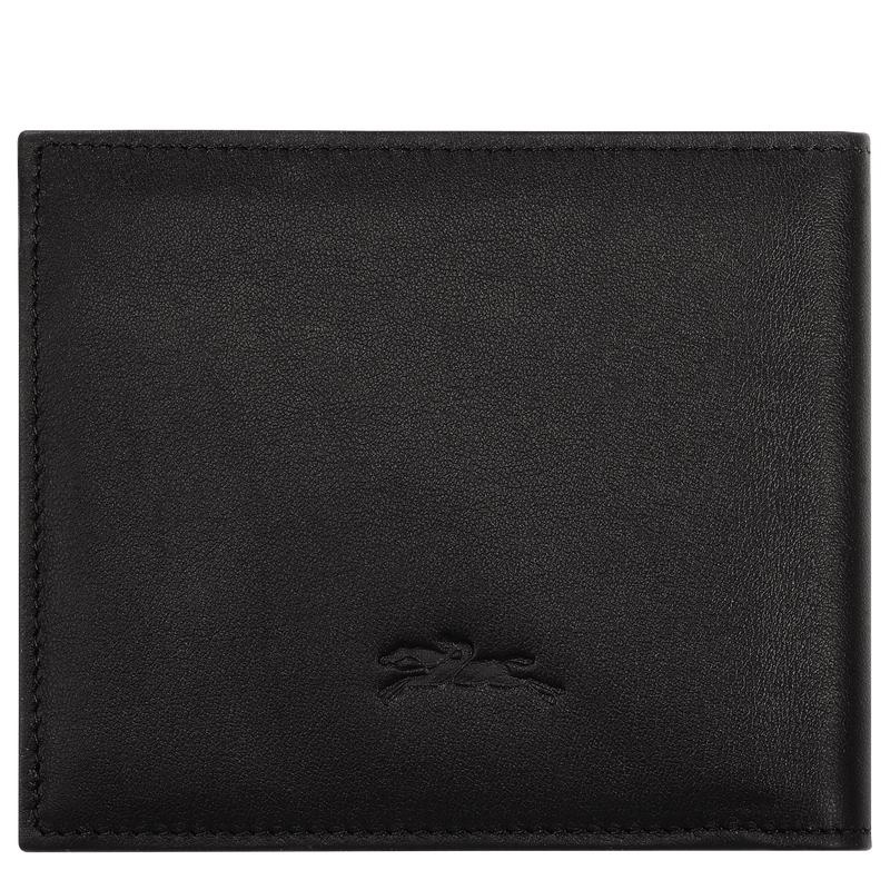 Black Men's Longchamp sur Seine Wallets | 7540-MGWJS