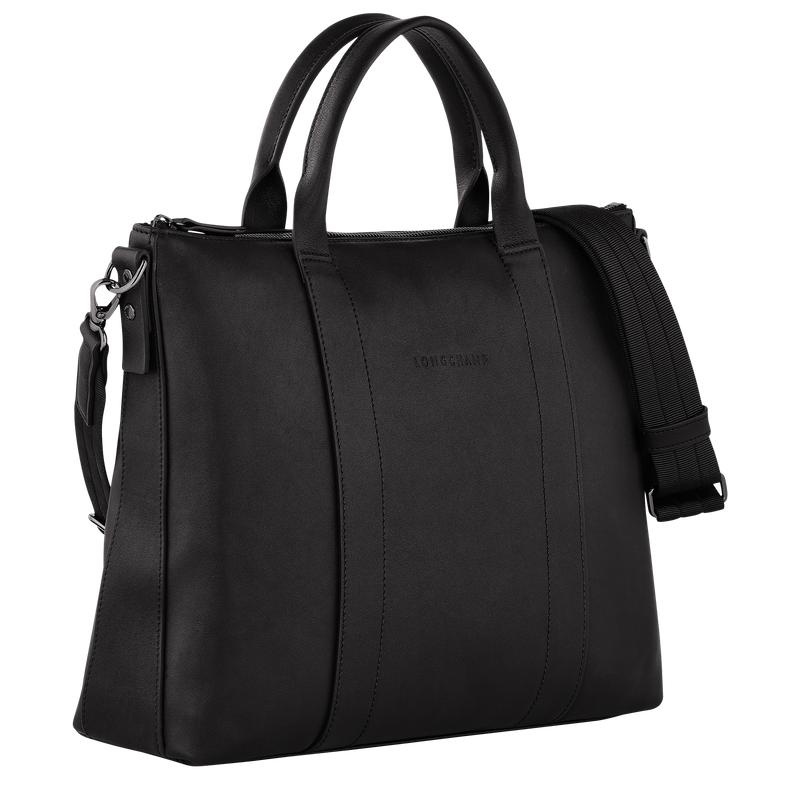 Black Women's Longchamp 3D Briefcase | 8961-IXEMP