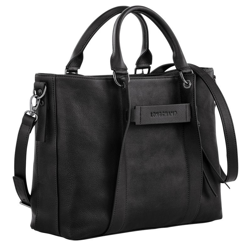 Black Women's Longchamp 3D L Handbags | 9780-CPFQV