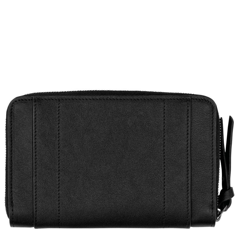 Black Women's Longchamp 3D Wallets | 0465-XSFED