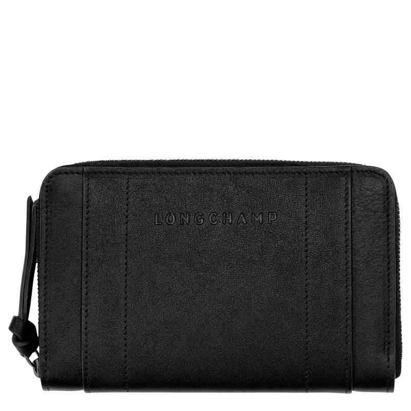 Black Women\'s Longchamp 3D Wallets | 0465-XSFED