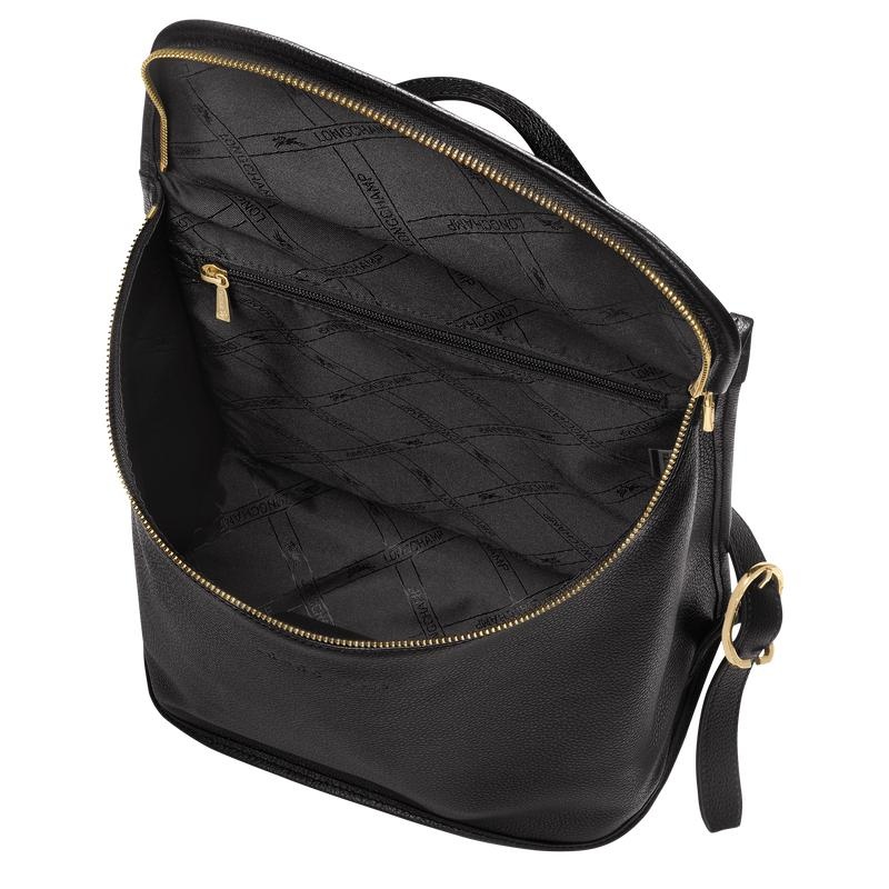 Black Women's Longchamp Le Foulonné Backpacks | 3891-GUQFR